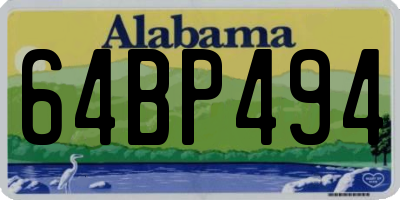 AL license plate 64BP494