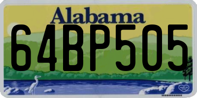AL license plate 64BP505
