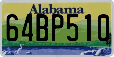 AL license plate 64BP510