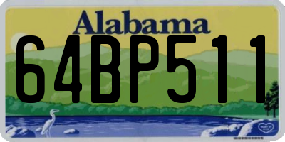 AL license plate 64BP511
