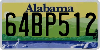 AL license plate 64BP512