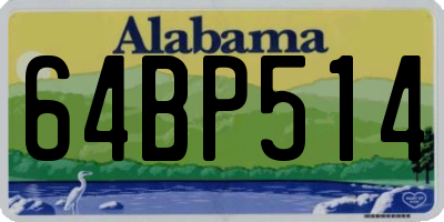 AL license plate 64BP514