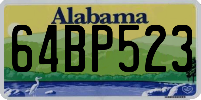 AL license plate 64BP523