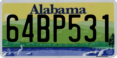 AL license plate 64BP531