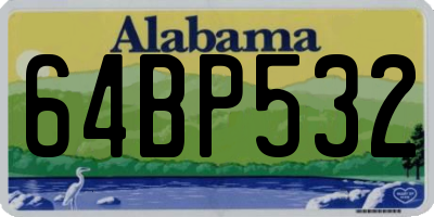 AL license plate 64BP532
