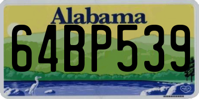 AL license plate 64BP539