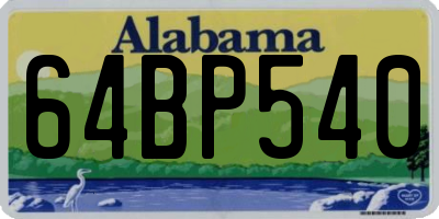 AL license plate 64BP540