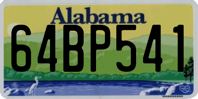 AL license plate 64BP541