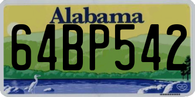 AL license plate 64BP542