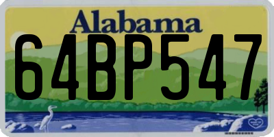 AL license plate 64BP547