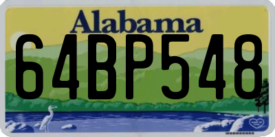AL license plate 64BP548