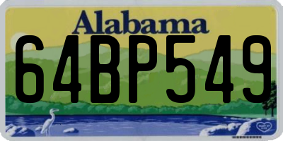 AL license plate 64BP549
