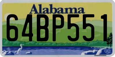 AL license plate 64BP551