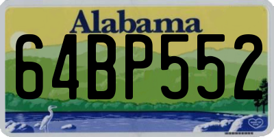 AL license plate 64BP552