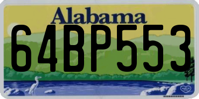 AL license plate 64BP553