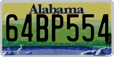 AL license plate 64BP554