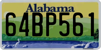 AL license plate 64BP561