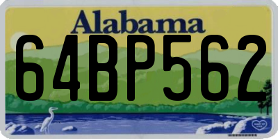 AL license plate 64BP562