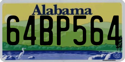 AL license plate 64BP564