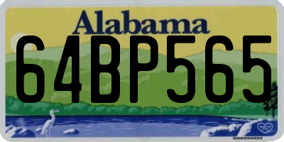 AL license plate 64BP565