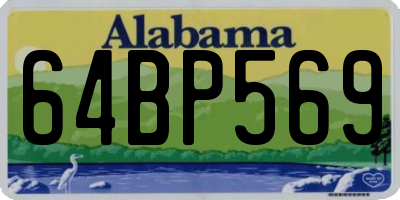 AL license plate 64BP569