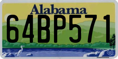 AL license plate 64BP571