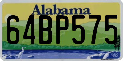 AL license plate 64BP575