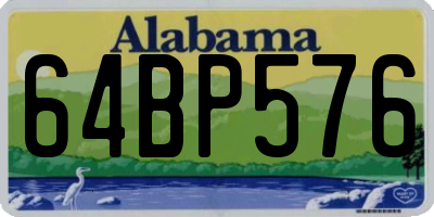 AL license plate 64BP576