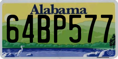 AL license plate 64BP577