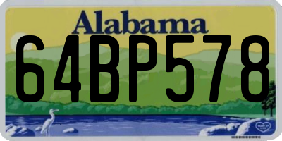 AL license plate 64BP578