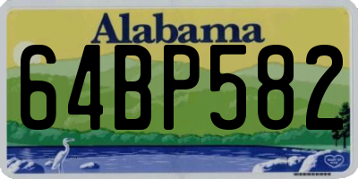 AL license plate 64BP582