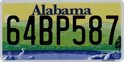 AL license plate 64BP587