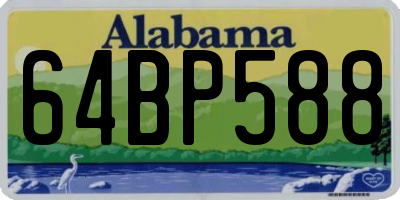 AL license plate 64BP588