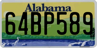 AL license plate 64BP589