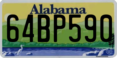 AL license plate 64BP590