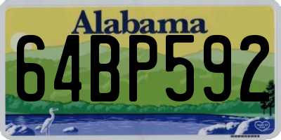 AL license plate 64BP592