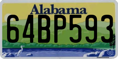 AL license plate 64BP593