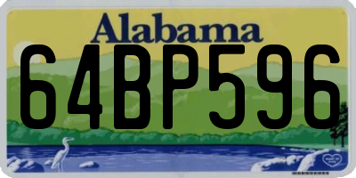 AL license plate 64BP596