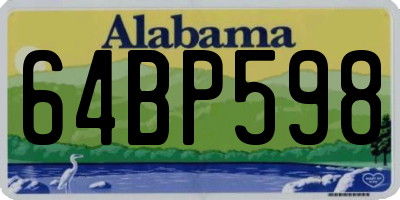 AL license plate 64BP598