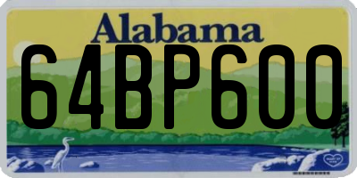 AL license plate 64BP600