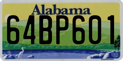 AL license plate 64BP601