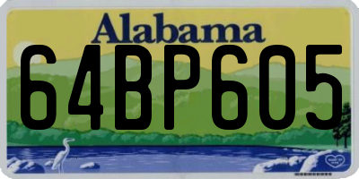 AL license plate 64BP605