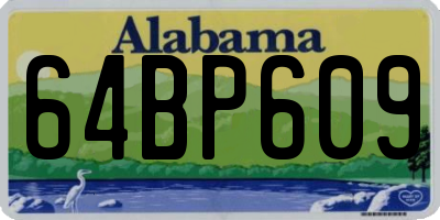 AL license plate 64BP609
