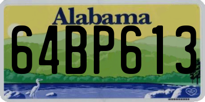 AL license plate 64BP613