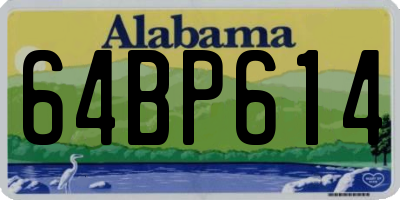 AL license plate 64BP614