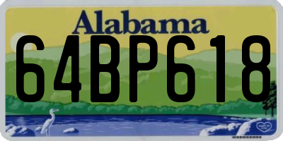 AL license plate 64BP618