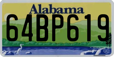 AL license plate 64BP619