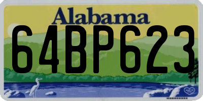 AL license plate 64BP623
