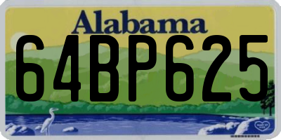 AL license plate 64BP625