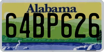 AL license plate 64BP626